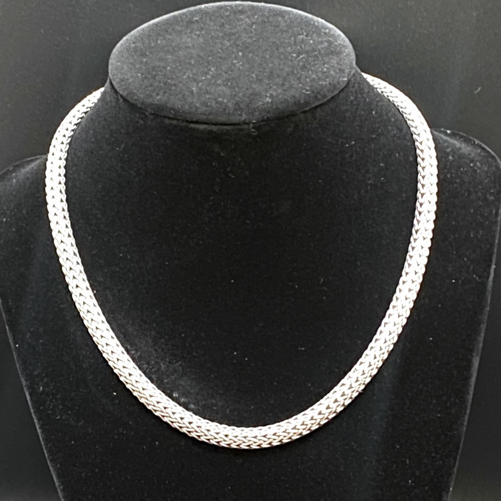 John Hardy Classic Chain 16 1/2” 6.5mm Decorative Clasp 925 Silver Necklace